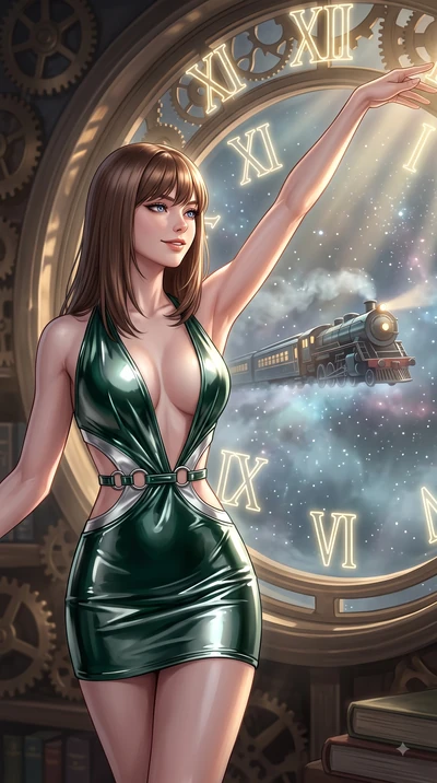 score_9, masterpiece, best quality, ultra-detailed, high-budget anime keyframe, editorial fashion photography, tasteful artistic composition, Korean woman. close-up cowboy shot from the waist and thighs up, the character dominates the composition, fi