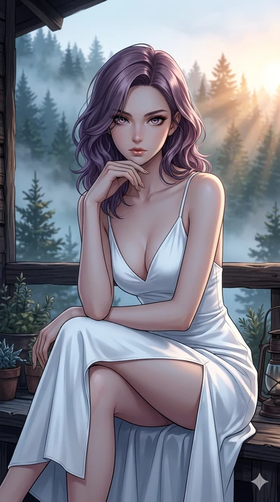 score_9, masterpiece, best quality, ultra-detailed, high-budget anime keyframe, editorial fashion photography, tasteful artistic composition, Japanese woman. cowboy shot from the thighs up, character and outfit filling the frame for maximum editorial