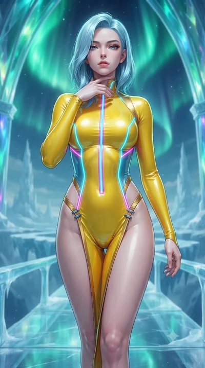score_9, masterpiece, best quality, ultra-detailed, high-budget anime keyframe, editorial fashion photography, tasteful artistic composition, Korean woman. close-up cowboy shot from the waist and thighs up, the character dominates the composition, fi