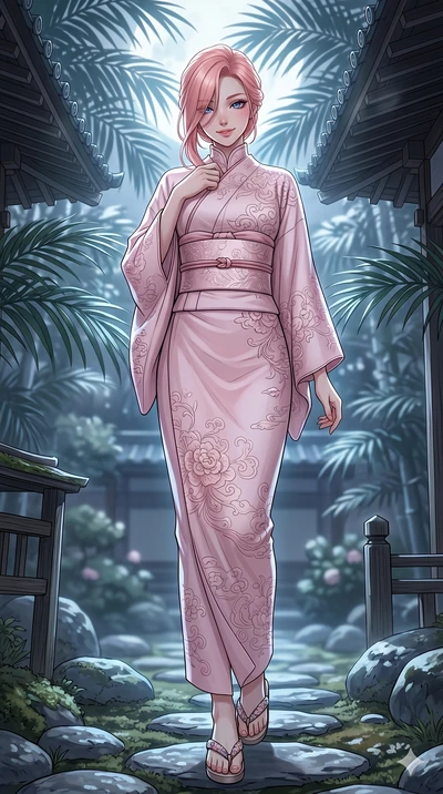 score_9, masterpiece, best quality, ultra-detailed, high-budget anime keyframe, editorial fashion photography, tasteful artistic composition, Japanese woman. low angle full-body shot from head to toe showing her feet, filling the entire 9:16 vertical