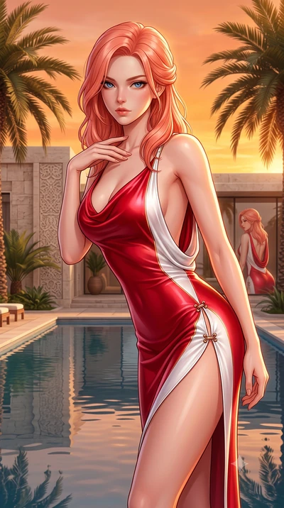 score_9, masterpiece, best quality, ultra-detailed, high-budget anime keyframe, semi-realistic 3D game render, editorial fashion photography, tasteful artistic composition, Japanese woman. close-up cowboy shot from the waist and thighs up, the charac