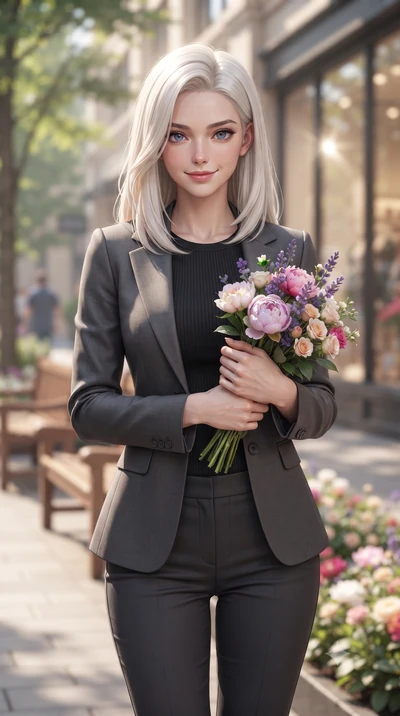 score_9, masterpiece, best quality, ultra-detailed, high-budget anime keyframe, editorial fashion photography, tasteful artistic composition, Caucasian woman. close-up cowboy shot from the waist and thighs up, the character dominates the composition,