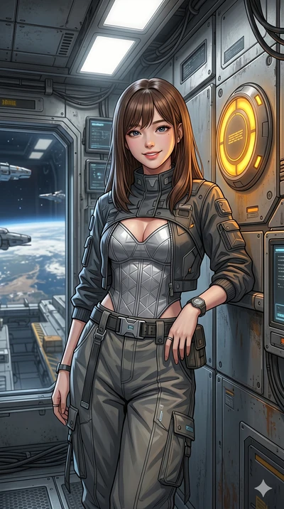 score_9, masterpiece, best quality, ultra-detailed, high-budget anime keyframe, editorial fashion photography, tasteful artistic composition, Korean woman. Upper body close-up from the thighs up, character filling the screen for maximum presence. Sta