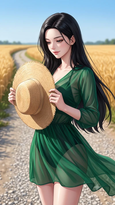 score_9, masterpiece, best quality, ultra-detailed, high-budget anime keyframe, editorial fashion photography, tasteful artistic composition, Korean woman woman. close-up cowboy shot from the waist and thighs up, the character dominates the compositi