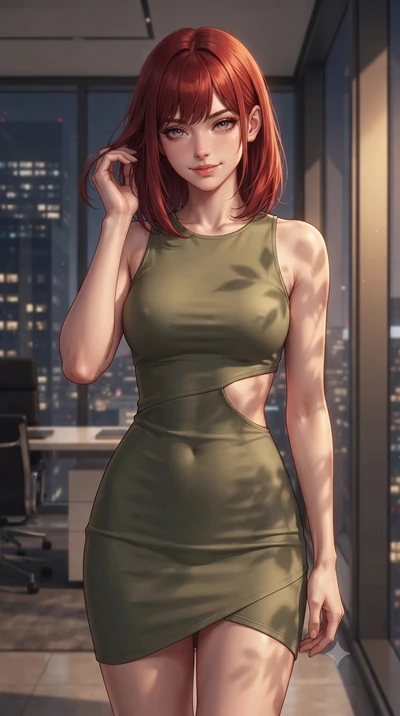 score_9, masterpiece, best quality, ultra-detailed, high-budget anime keyframe, editorial fashion photography, tasteful artistic composition, Caucasian woman, strictly human ears. close-up cowboy shot from the waist and thighs up, the character domin
