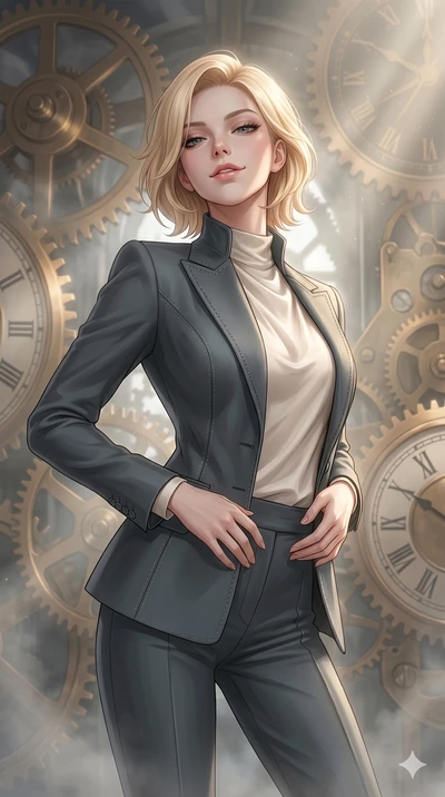 score_9, masterpiece, best quality, ultra-detailed, high-budget anime keyframe, editorial fashion photography, tasteful artistic composition, Caucasian woman, strictly human ears. cowboy shot from the thighs up, character and outfit filling the frame