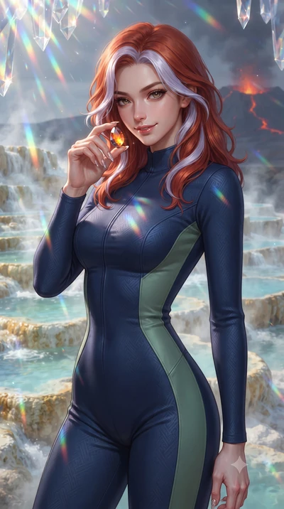 score_9, masterpiece, best quality, ultra-detailed, high-budget anime keyframe, editorial fashion photography, tasteful artistic composition, Caucasian woman, strictly human ears. close-up cowboy shot from the waist and thighs up, the character domin