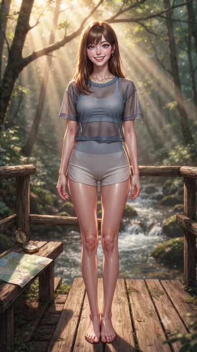 score_9, masterpiece, best quality, ultra-detailed, high-budget anime keyframe, editorial fashion photography, tasteful artistic composition, Korean woman. low angle full-body shot from head to toe showing her feet, filling the entire 9:16 vertical f