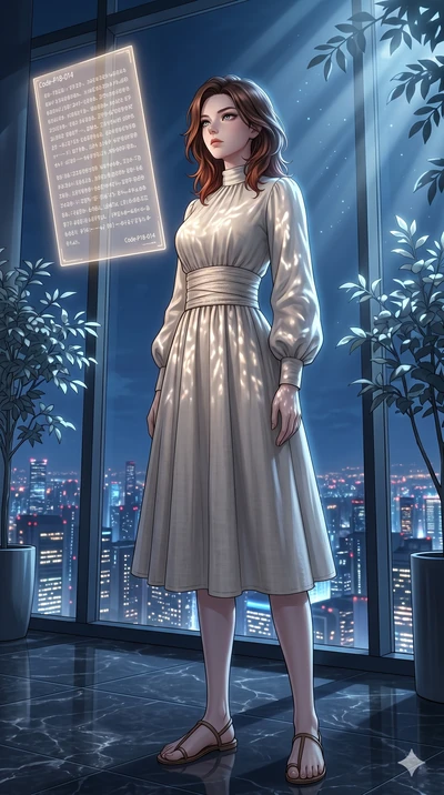 score_9, masterpiece, best quality, ultra-detailed, high-budget anime keyframe, editorial fashion photography, tasteful artistic composition, Korean woman. low angle full-body shot from head to toe showing her feet, filling the entire 9:16 vertical f