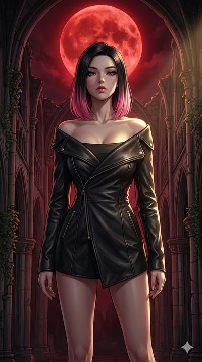 score_9, masterpiece, best quality, ultra-detailed, high-budget anime keyframe, editorial fashion photography, tasteful artistic composition, Korean woman. cowboy shot from the thighs up, character and outfit filling the frame for maximum editorial p