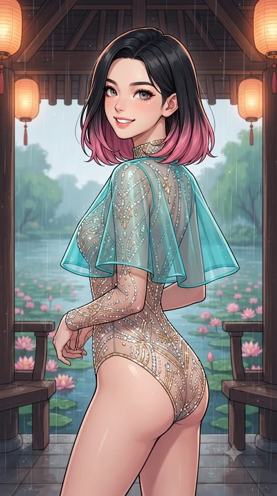 score_9, masterpiece, best quality, ultra-detailed, high-budget anime keyframe, editorial fashion photography, tasteful artistic composition, gorgeous anime illustration, with clean line-art, distinct ink outlines, and high-contrast stereoscopic dept