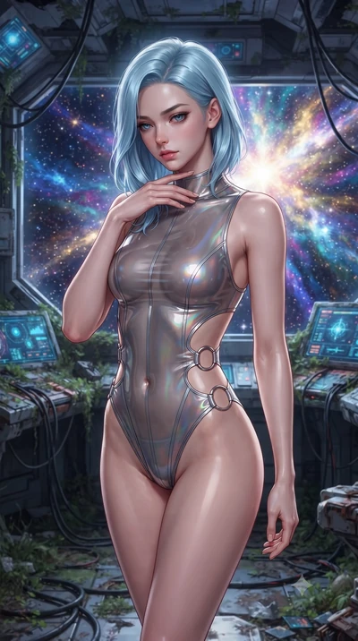 score_9, masterpiece, best quality, ultra-detailed, high-budget anime keyframe, editorial fashion photography, tasteful artistic composition, Korean woman. close-up cowboy shot from the waist and thighs up, the character dominates the composition, fi