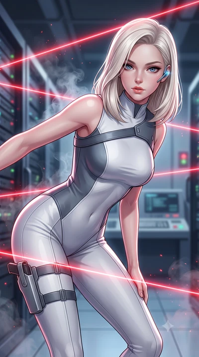 score_9, masterpiece, best quality, ultra-detailed, high-budget anime keyframe, semi-realistic 3D game render, editorial fashion photography, tasteful artistic composition, Caucasian woman. close-up cowboy shot from the waist and thighs up, the chara