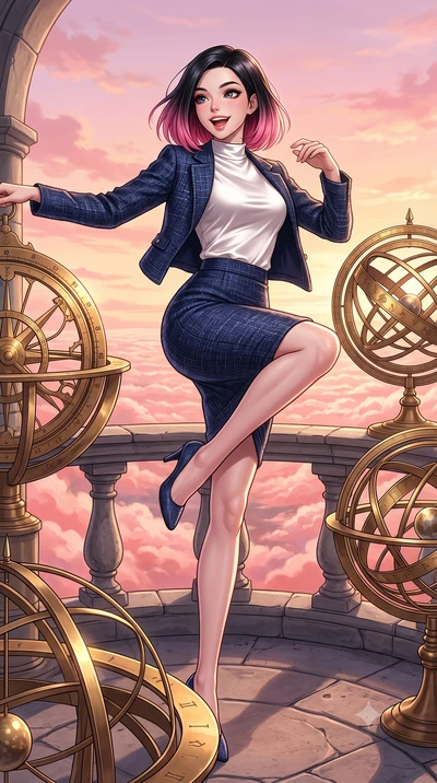 score_9, masterpiece, best quality, ultra-detailed, high-budget anime keyframe, editorial fashion photography, tasteful artistic composition, Korean woman. low angle full-body shot from head to toe showing her feet, filling the entire 9:16 vertical f