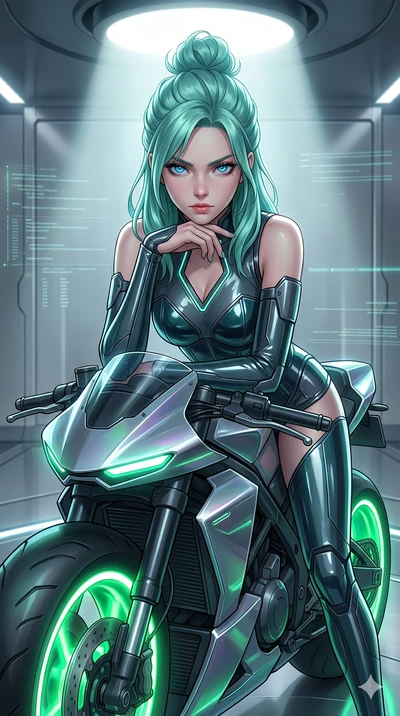 score_9, masterpiece, best quality, ultra-detailed, high-budget anime keyframe, editorial fashion photography, tasteful artistic composition, Japanese woman. Upper body close-up from the thighs up, character filling the screen for maximum presence. S
