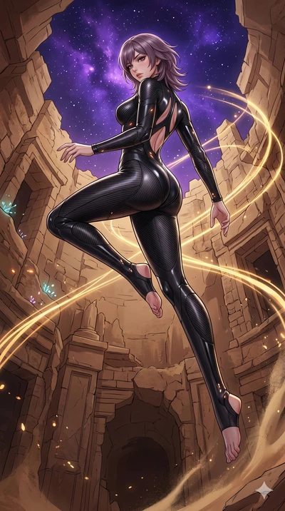 score_9, masterpiece, best quality, ultra-detailed, high-budget anime keyframe, editorial fashion photography, tasteful artistic composition, Japanese woman. low angle full-body shot from head to toe showing her feet, filling the entire 9:16 vertical