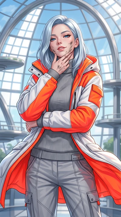 score_9, masterpiece, best quality, ultra-detailed, high-budget anime keyframe, editorial fashion photography, tasteful artistic composition, Korean woman. close-up cowboy shot from the waist and thighs up, the character dominates the composition, fi