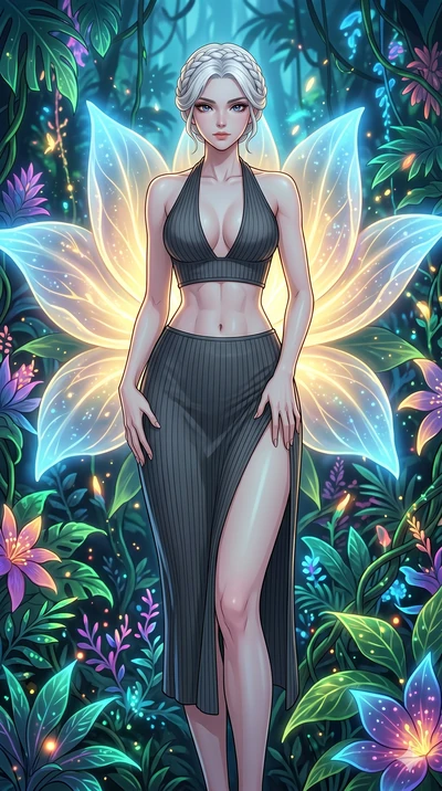 score_9, masterpiece, best quality, ultra-detailed, High-budget Anime Keyframe, vibrant colors, fluid line-art, expressive lighting, cinematic composition, Ufotable-style visual effects, top-tier animation quality, Japanese woman with delicate and el
