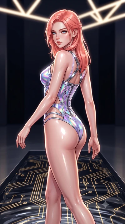 score_9, masterpiece, best quality, ultra-detailed, high-budget anime keyframe, editorial fashion photography, tasteful artistic composition, Japanese woman. close-up cowboy shot from the waist and thighs up, the character dominates the composition, 