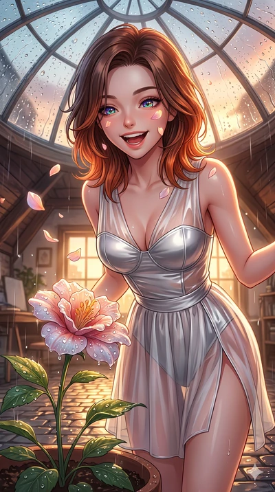 score_9, masterpiece, best quality, ultra-detailed, high-budget anime keyframe, vibrant anime aesthetic, Korean woman. close-up cowboy shot from the waist and thighs up, the character dominates the composition, filling the frame with her large presen