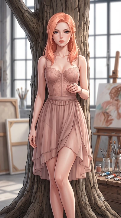 score_9, masterpiece, best quality, ultra-detailed, high-budget anime keyframe, editorial fashion photography, tasteful artistic composition, Japanese woman woman. close-up cowboy shot from the waist and thighs up, the character dominates the composi