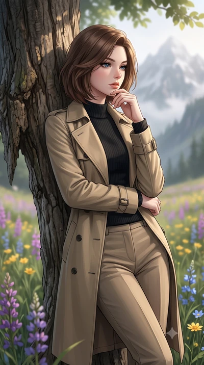 score_9, masterpiece, best quality, ultra-detailed, high-budget anime keyframe, editorial fashion photography, tasteful artistic composition, Korean woman woman. close-up cowboy shot from the waist and thighs up, the character dominates the compositi