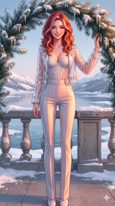 score_9, masterpiece, best quality, ultra-detailed, high-budget anime keyframe, vibrant anime aesthetic, Caucasian woman, strictly human ears. cowboy shot from the thighs up, character and outfit filling the frame for maximum presence. She is posing 