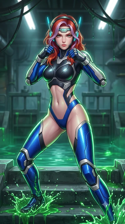 score_9, masterpiece, best quality, ultra-detailed, high-budget anime keyframe, semi-realistic 3D game render, editorial fashion photography, tasteful artistic composition, Caucasian woman. close-up cowboy shot from the waist and thighs up, the chara