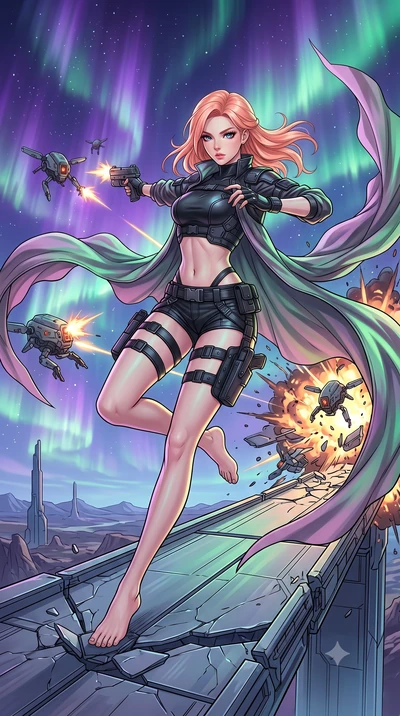 score_9, masterpiece, best quality, ultra-detailed, high-budget anime keyframe, editorial fashion photography, tasteful artistic composition, Japanese woman. low angle full-body shot from head to toe showing her feet, filling the entire 9:16 vertical
