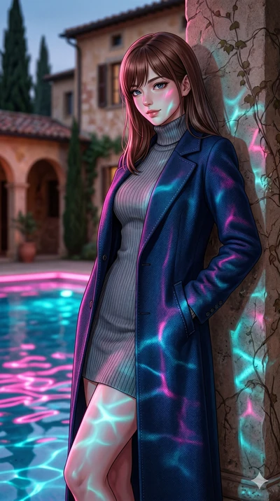 score_9, masterpiece, best quality, ultra-detailed, high-budget anime keyframe, editorial fashion photography, tasteful artistic composition, Korean woman. cowboy shot from the thighs up, character and outfit filling the frame for maximum editorial p