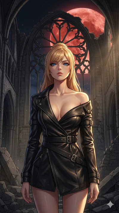 score_9, masterpiece, best quality, ultra-detailed, high-budget anime keyframe, editorial fashion photography, tasteful artistic composition, Caucasian woman, strictly human ears. cowboy shot from the thighs up, character and outfit filling the frame