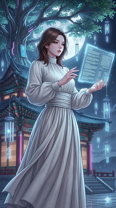 score_9, masterpiece, best quality, ultra-detailed, high-budget anime keyframe, editorial fashion photography, tasteful artistic composition, Korean woman. cowboy shot from the thighs up, character and outfit filling the frame for maximum editorial p