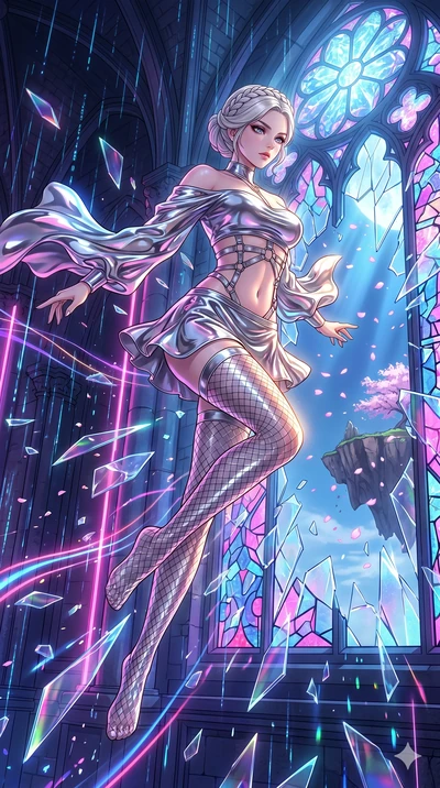 score_9, masterpiece, best quality, ultra-detailed, High-budget Anime Keyframe, vibrant colors, fluid line-art, expressive lighting, cinematic composition, Ufotable-style visual effects, top-tier animation quality, Japanese woman with delicate and el