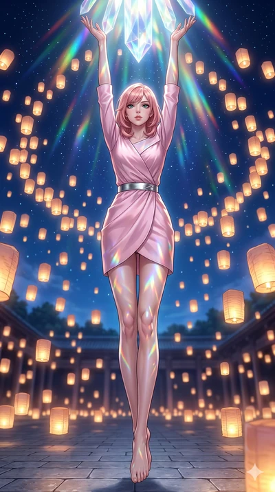score_9, masterpiece, best quality, ultra-detailed, high-budget anime keyframe, editorial fashion photography, tasteful artistic composition, Japanese woman. low angle full-body shot from head to toe showing her feet, filling the entire 9:16 vertical