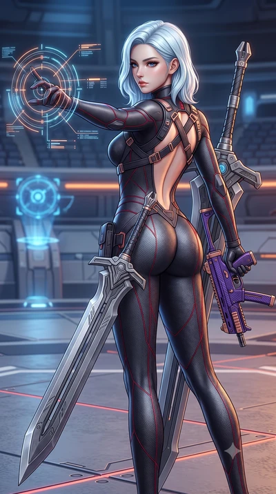 score_9, masterpiece, best quality, ultra-detailed, high-budget anime keyframe, semi-realistic 3D game render, editorial fashion photography, tasteful artistic composition, Korean woman. close-up cowboy shot from the waist and thighs up, the characte