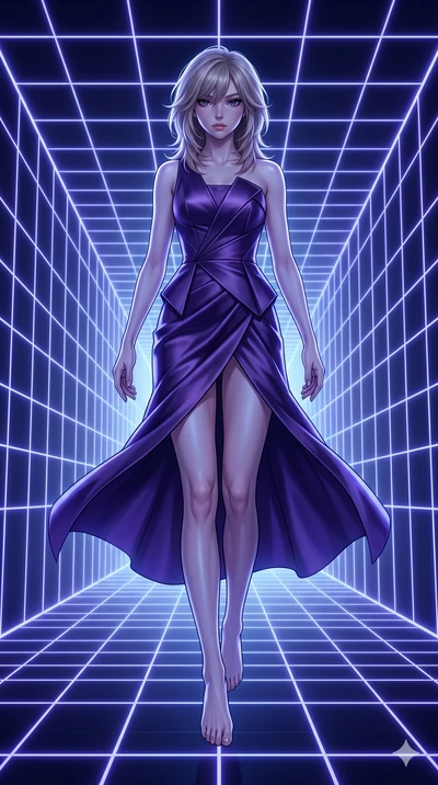 score_9, masterpiece, best quality, ultra-detailed, high-budget anime keyframe, editorial fashion photography, tasteful artistic composition, Japanese woman. low angle full-body shot from head to toe showing her feet, filling the entire 9:16 vertical