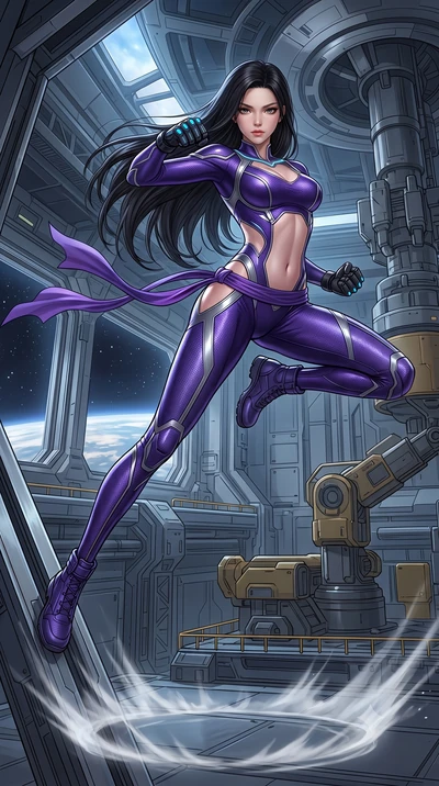 score_9, masterpiece, best quality, ultra-detailed, high-budget anime keyframe, semi-realistic 3D game render, editorial fashion photography, tasteful artistic composition, Korean woman. low angle full-body shot from head to toe showing her feet, fil