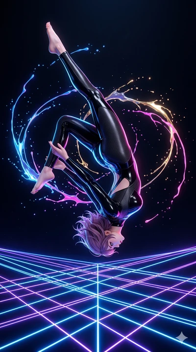score_9, masterpiece, best quality, ultra-detailed, high-budget anime keyframe, editorial fashion photography, tasteful artistic composition, Japanese woman. low angle full-body shot from head to toe showing her feet, filling the entire 9:16 vertical