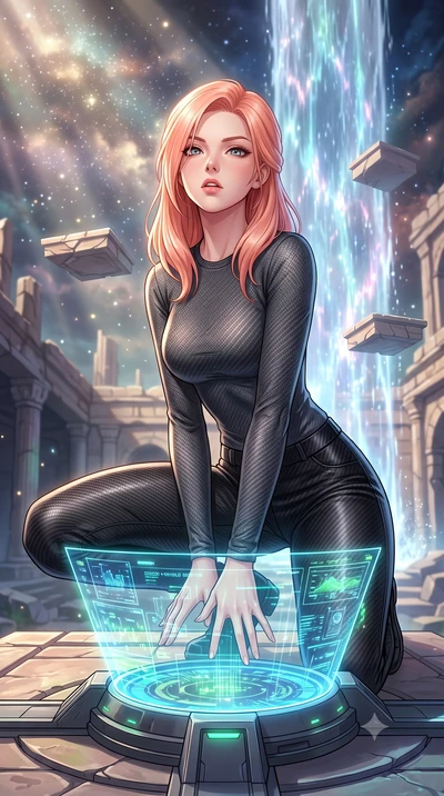 score_9, masterpiece, best quality, ultra-detailed, high-budget anime keyframe, editorial fashion photography, tasteful artistic composition, Japanese woman. close-up cowboy shot from the waist and thighs up, the character dominates the composition, 