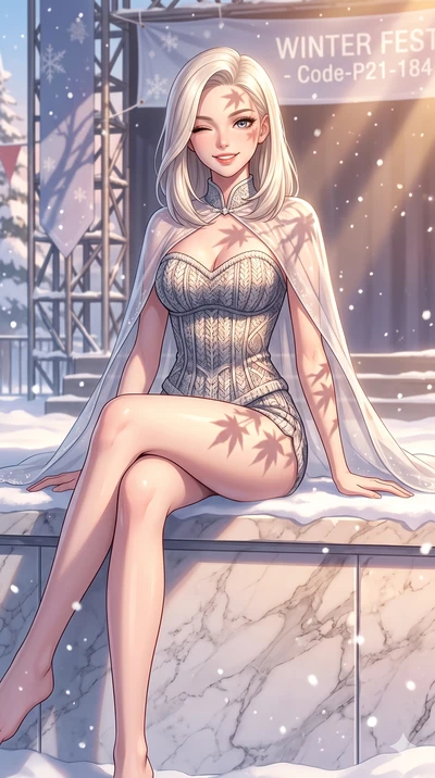 score_9, masterpiece, best quality, ultra-detailed, high-budget anime keyframe, vibrant anime aesthetic, Caucasian woman, strictly human ears. cowboy shot from the thighs up, character and outfit filling the frame for maximum presence. She is sitting