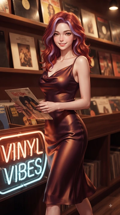 score_9, masterpiece, best quality, ultra-detailed, high-budget anime keyframe, editorial fashion photography, tasteful artistic composition, Caucasian woman. close-up cowboy shot from the waist and thighs up, the character dominates the composition,