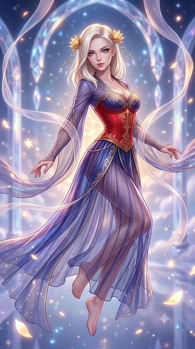 score_9, masterpiece, best quality, ultra-detailed, high-budget anime keyframe, semi-realistic 3D game render, editorial fashion photography, tasteful artistic composition, Caucasian woman. close-up cowboy shot from the waist and thighs up, the chara