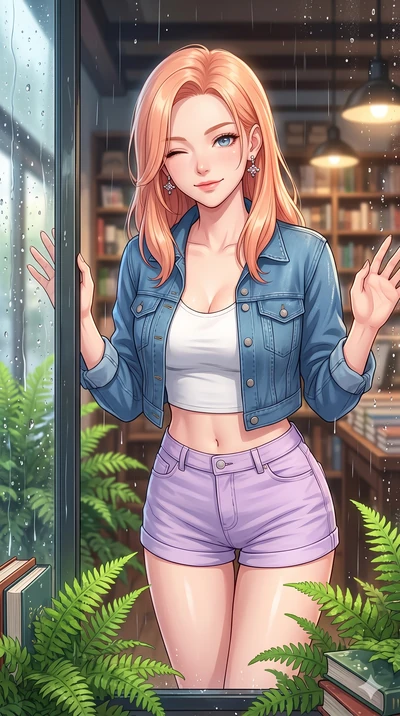 score_9, masterpiece, best quality, ultra-detailed, high-budget anime keyframe, vibrant anime aesthetic, Japanese woman. close-up cowboy shot from the waist and thighs up, the character dominates the composition, filling the frame with her large pres