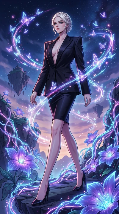 score_9, masterpiece, best quality, ultra-detailed, High-budget Anime Keyframe, vibrant colors, fluid line-art, expressive lighting, cinematic composition, Ufotable-style visual effects, top-tier animation quality, Japanese woman with delicate and el