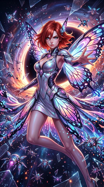score_9, masterpiece, best quality, ultra-detailed, Set A: High-budget Anime Keyframe, Japanese woman. Upper body close-up from the thighs up, character filling the screen for maximum presence. Theme: Historical Remix. shattering the fabric of realit