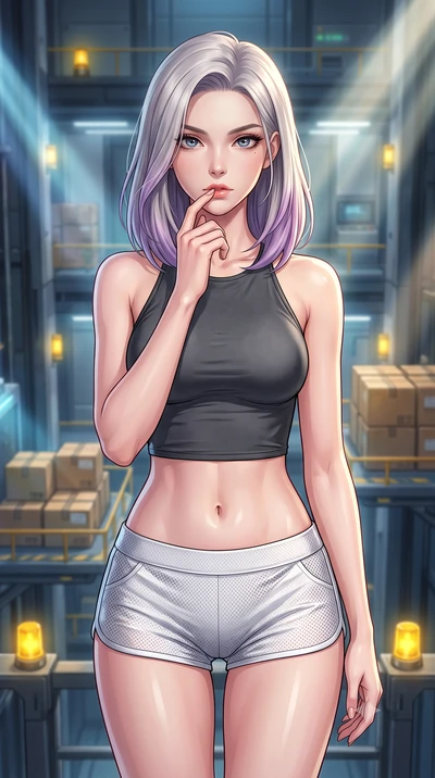 score_9, masterpiece, best quality, ultra-detailed, high-budget anime keyframe, editorial fashion photography, tasteful artistic composition, Caucasian woman. close-up cowboy shot from the waist and thighs up, the character dominates the composition,