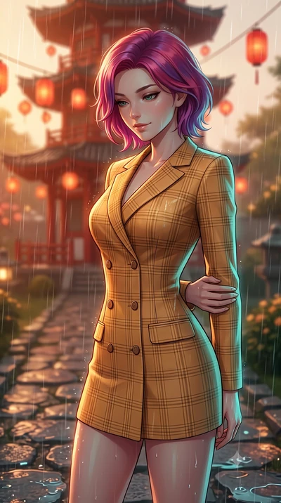 score_9, masterpiece, best quality, ultra-detailed, high-budget anime keyframe, editorial fashion photography, tasteful artistic composition, Caucasian woman, strictly human ears. close-up cowboy shot from the waist and thighs up, the character domin