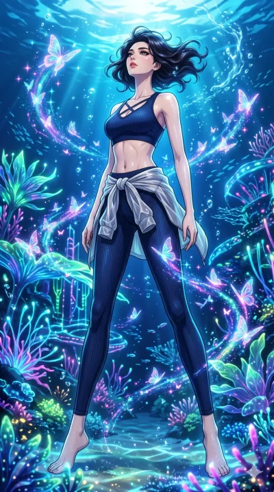score_9, masterpiece, best quality, ultra-detailed, High-budget Anime Keyframe, vibrant colors, fluid line-art, expressive lighting, cinematic composition, Ufotable-style visual effects, top-tier animation quality, Korean woman with idol-like refined