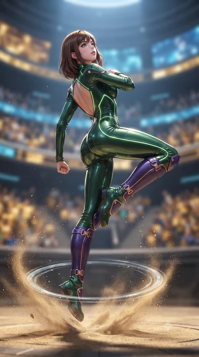 score_9, masterpiece, best quality, ultra-detailed, high-budget anime keyframe, editorial fashion photography, tasteful artistic composition, Korean woman. low angle full-body shot from head to toe showing her feet, filling the entire 9:16 vertical f