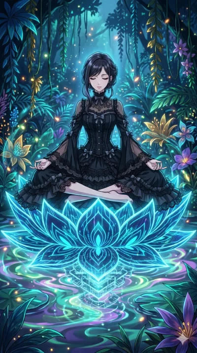 score_9, masterpiece, best quality, ultra-detailed, High-budget Anime Keyframe, vibrant colors, fluid line-art, expressive lighting, cinematic composition, Ufotable-style visual effects, top-tier animation quality, Japanese woman with delicate and el